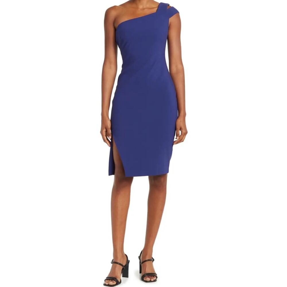 NWT Likely Packard One Shoulder‎ Blue Dress